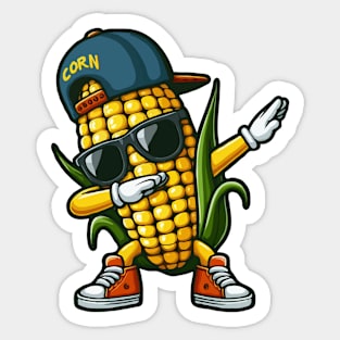 Funny Dabbing Corn Sticker